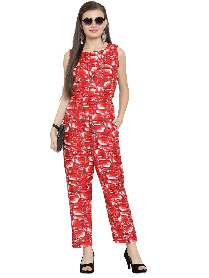 button detail full leg jumpsuit - 15675994 - Standard Image - 3