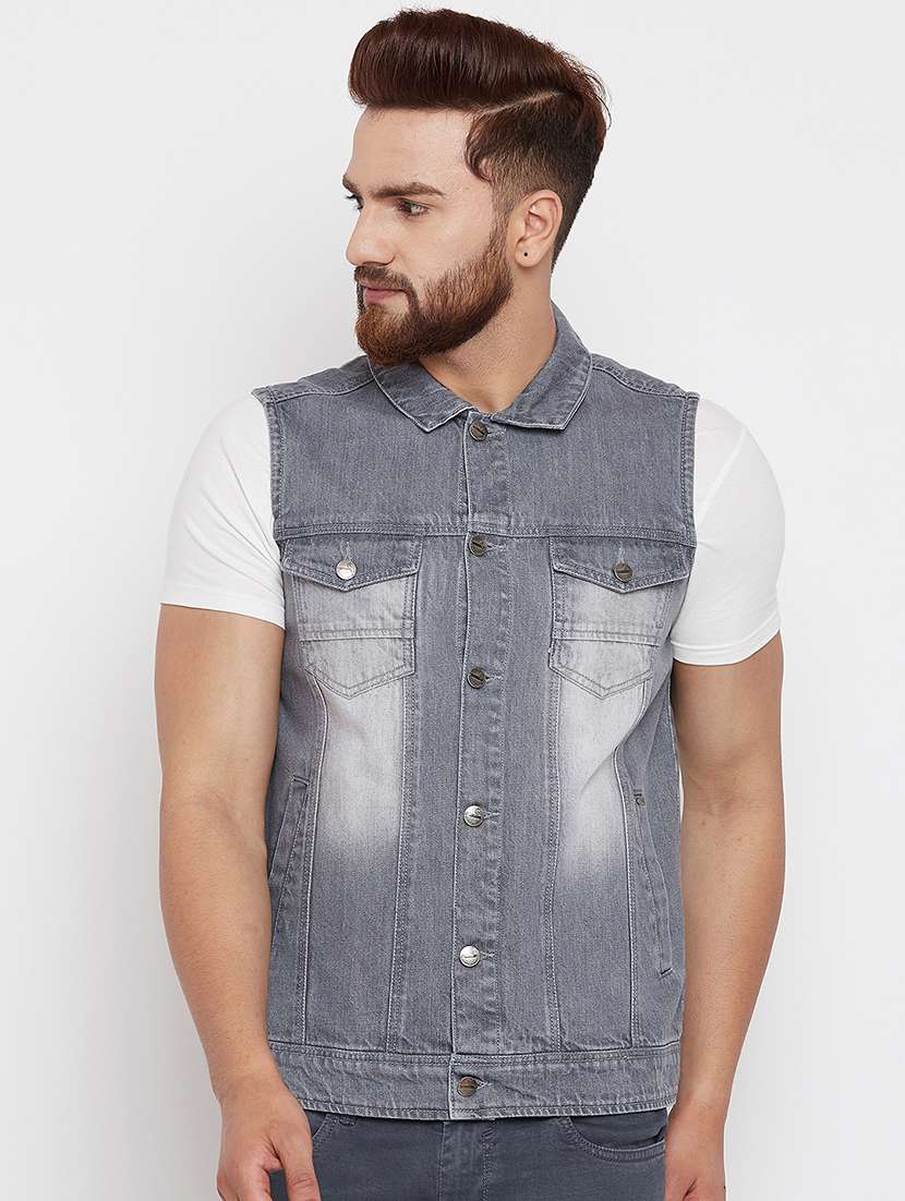 grey denim  jacket
