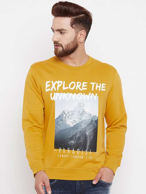 yellow cotton sweatshirt - 15676129 - Standard Image - 0