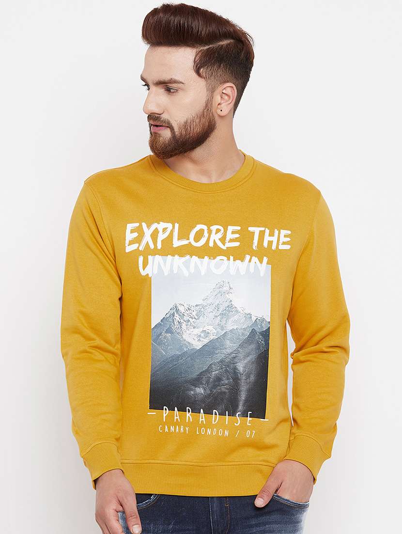 yellow cotton sweatshirt - 15676129 - Zoom Image - 0