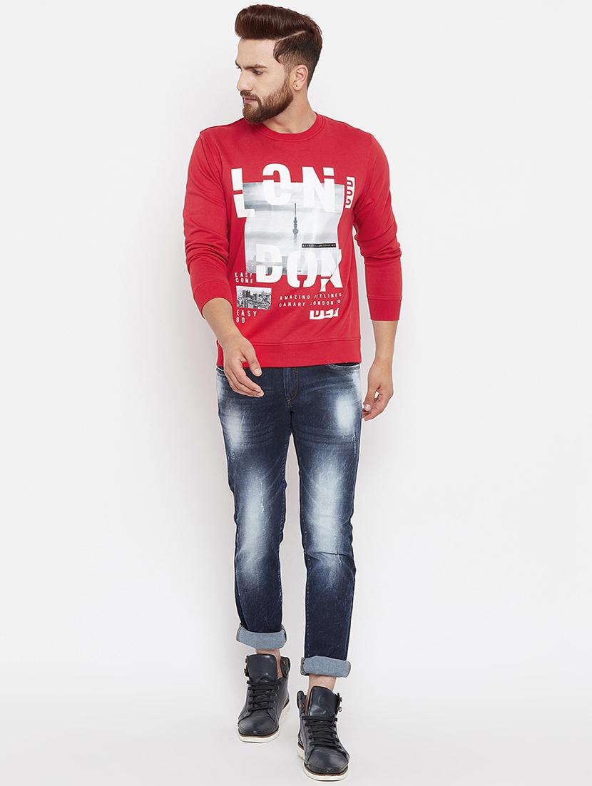 red printed sweatshirt - 15676130 - Standard Image - 3