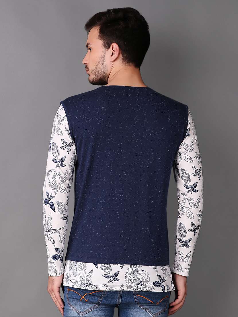 navy blue tropical printed tshirt - 15676150 -  Standard Image - 3