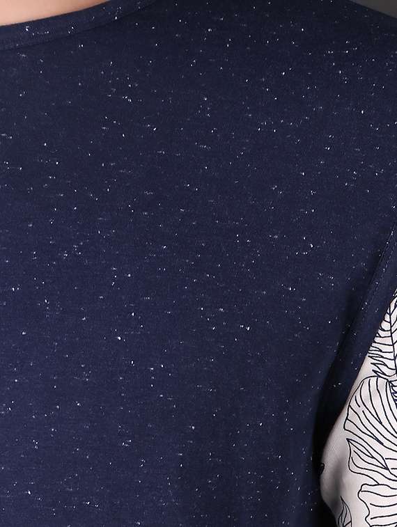 navy blue tropical printed tshirt - 15676150 -  Standard Image - 5