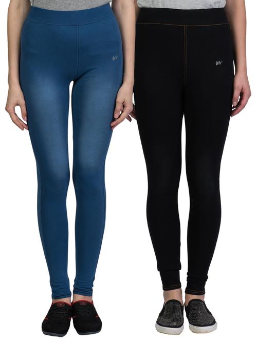 set of 2 multi colored cotton jeggings - 15677706 - Standard Image - 0