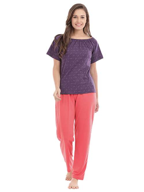 printed nightwear pajama set - 15679643 -  Standard Image - 0