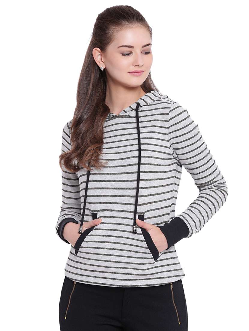 striped hooded sweatshirt