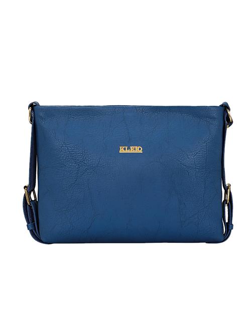 blue leatherette (pu) sling bag - 15681869 - Standard Image - 0