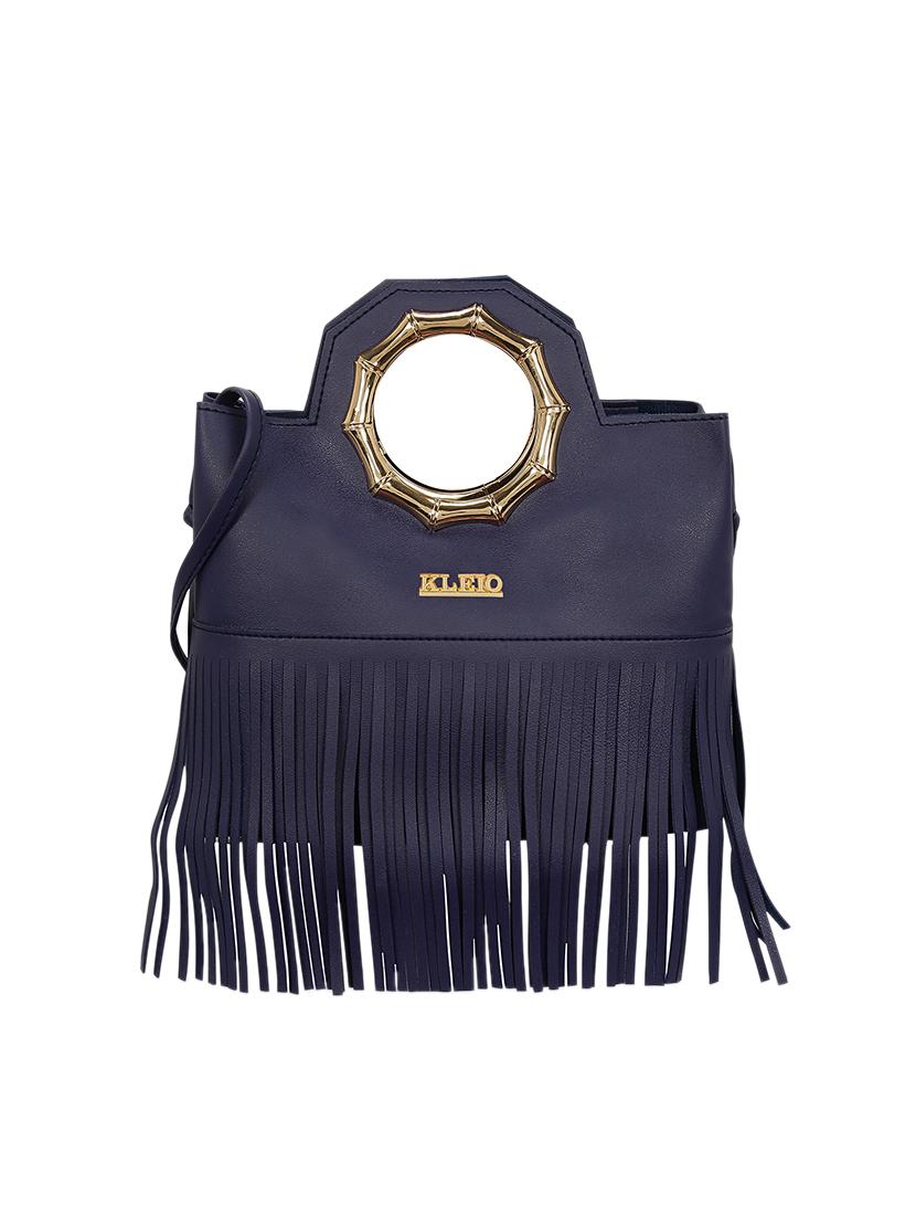 blue leatherette (pu) sling bag - 15681879 - Zoom Image - 0