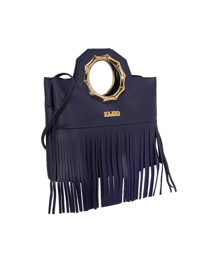 blue leatherette (pu) sling bag - 15681879 - Standard Image - 3