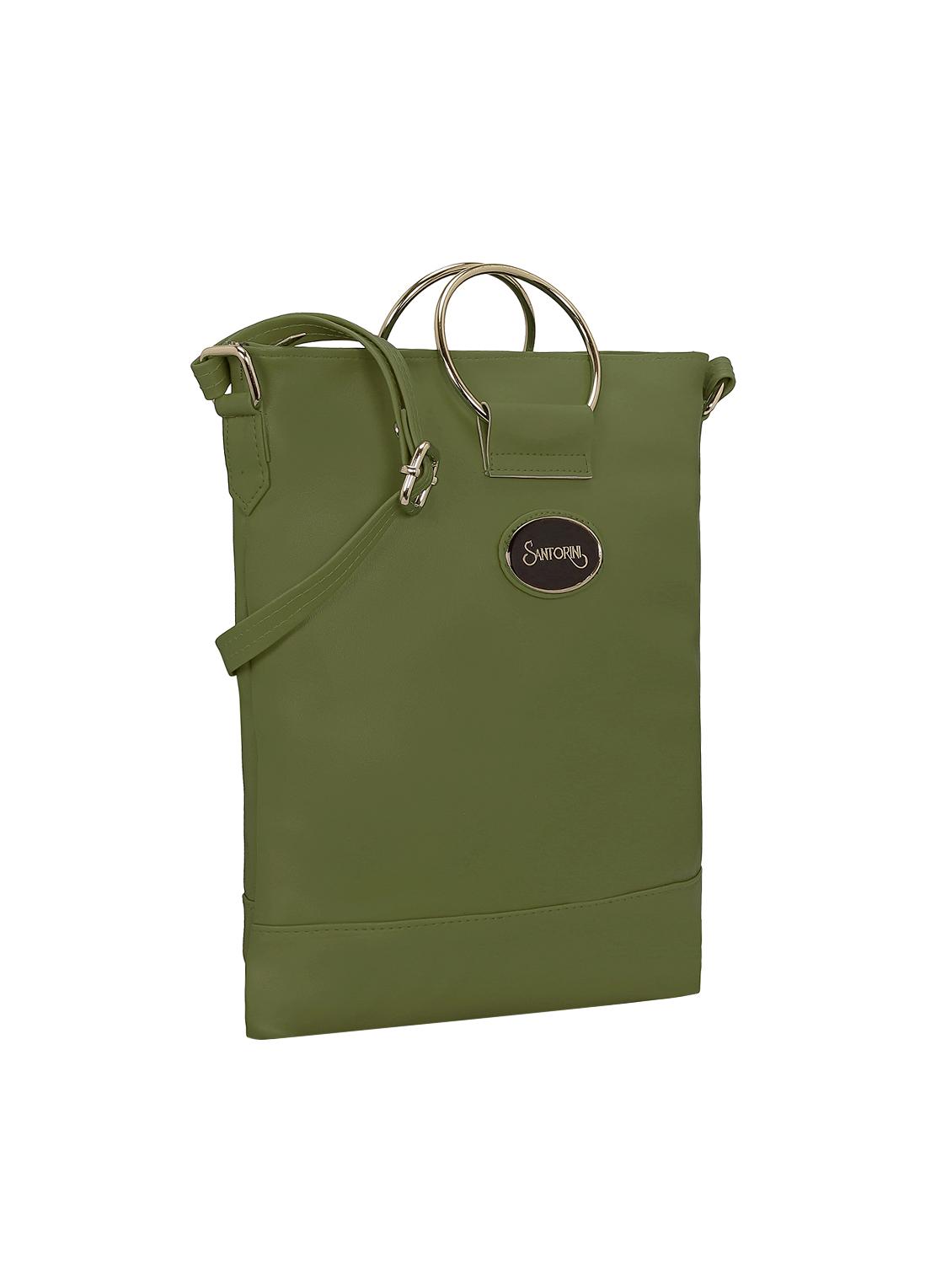 green leatherette (pu) sling bag - 15681913 - Standard Image - 3