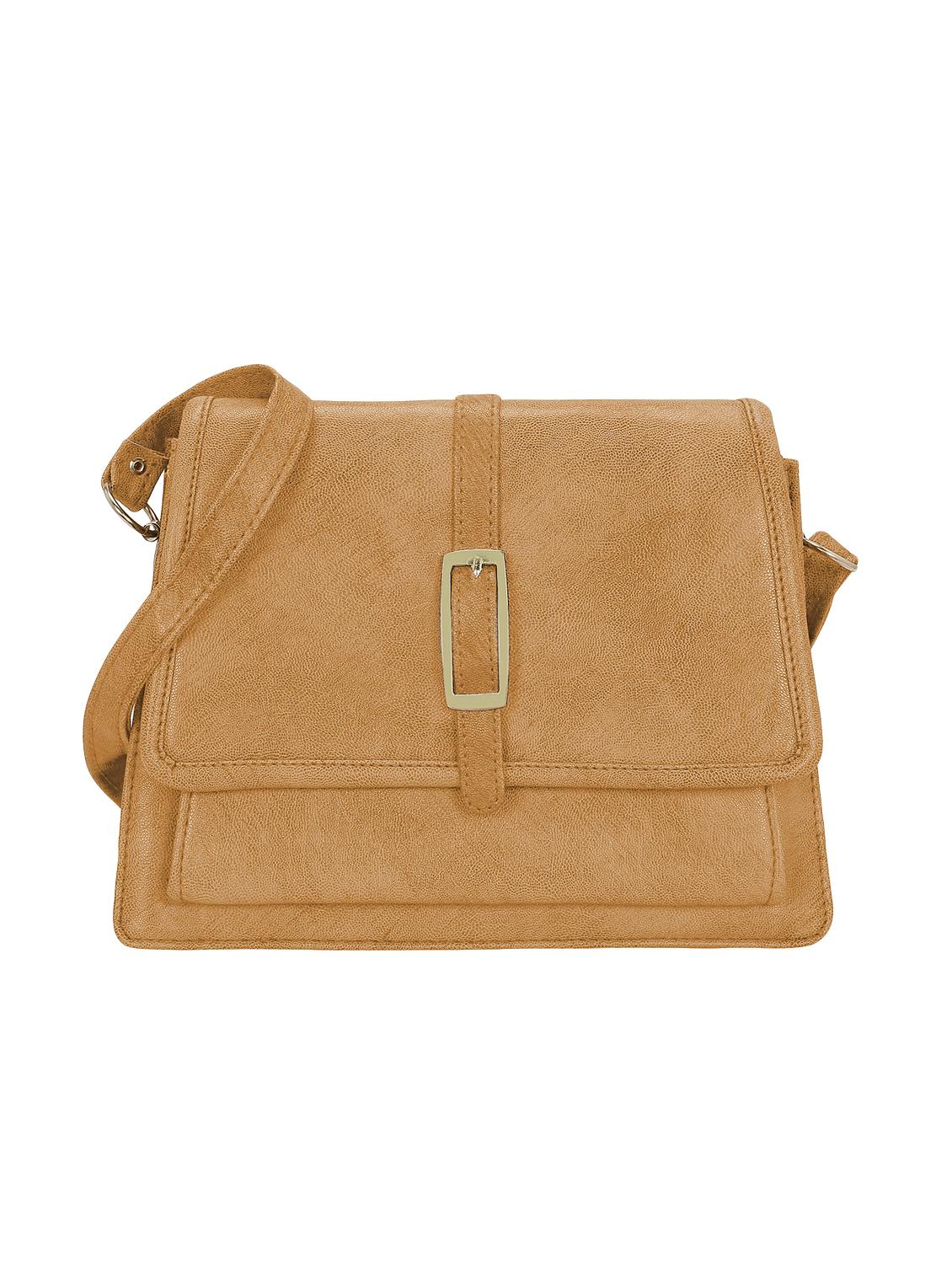 beige leatherette (pu) sling bag - 15681916 -  Zoom Image - 0