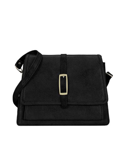 black leatherette (pu) sling bag - 15681921 -  Standard Image - 0