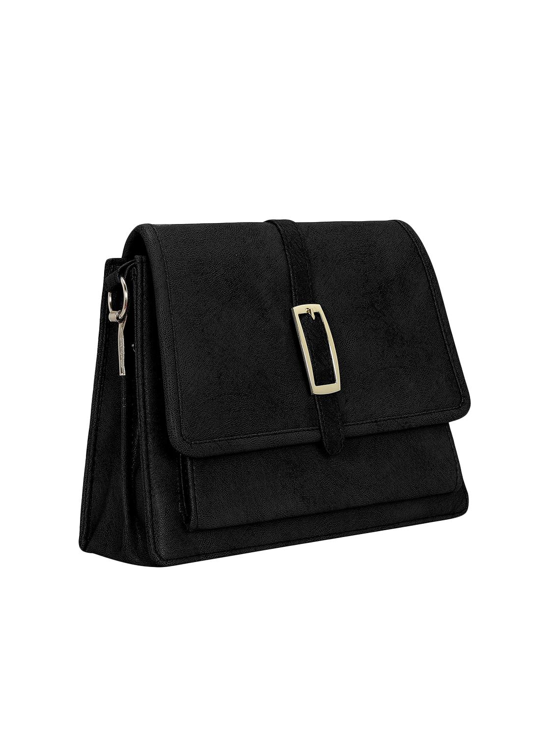 black leatherette (pu) sling bag - 15681921 - Standard Image - 3