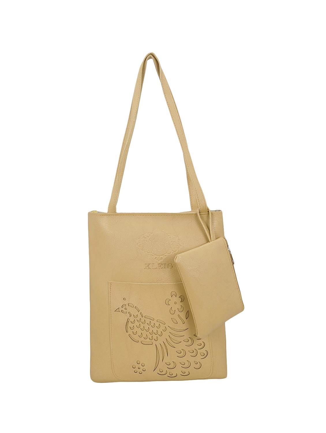 cream leatherette (pu) regular tote - 15681937 - Zoom Image - 0