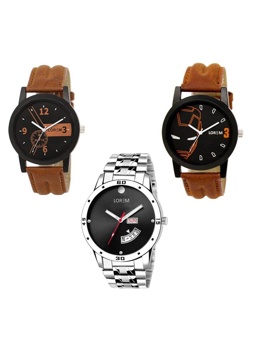 set of 3 analog watch combo -(lk-01-04-104) - 15683603 -  Zoom Image - 0