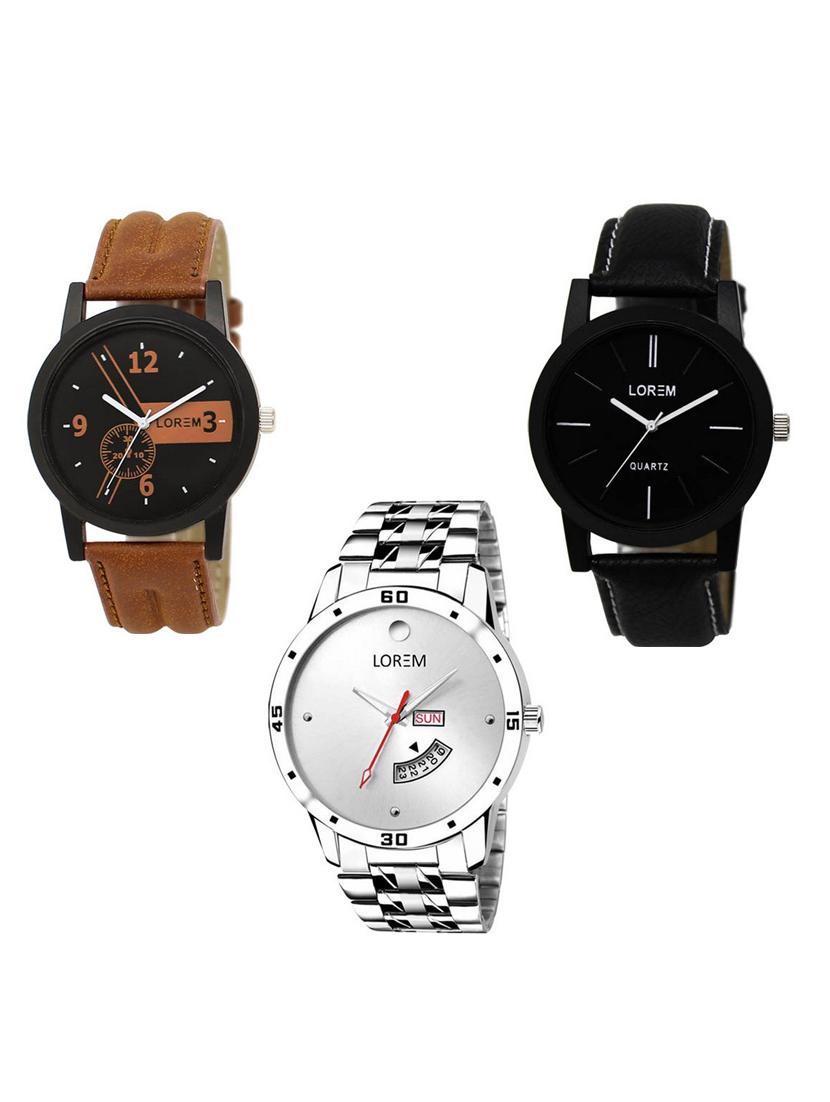 set of 3 analog watch combo -(lk-01-05-103) - 15683608 -  Zoom Image - 0