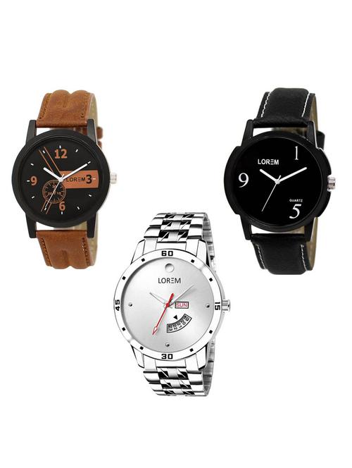 set of 3 analog watch combo -(lk-01-06-103) - 15683614 - Standard Image - 0