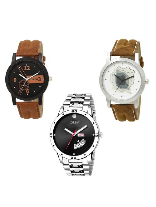 set of 3 analog watch combo -(lk-01-09-104) - 15683631 -  Standard Image - 0