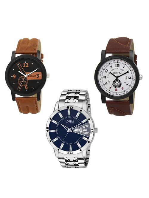 set of 3 analog watch combo -(lk-01-11-102) - 15683639 -  Standard Image - 0