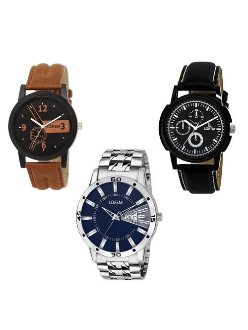 set of 3 analog watch combo -(lk-01-13-102) - 15683648 -  Standard Image - 0