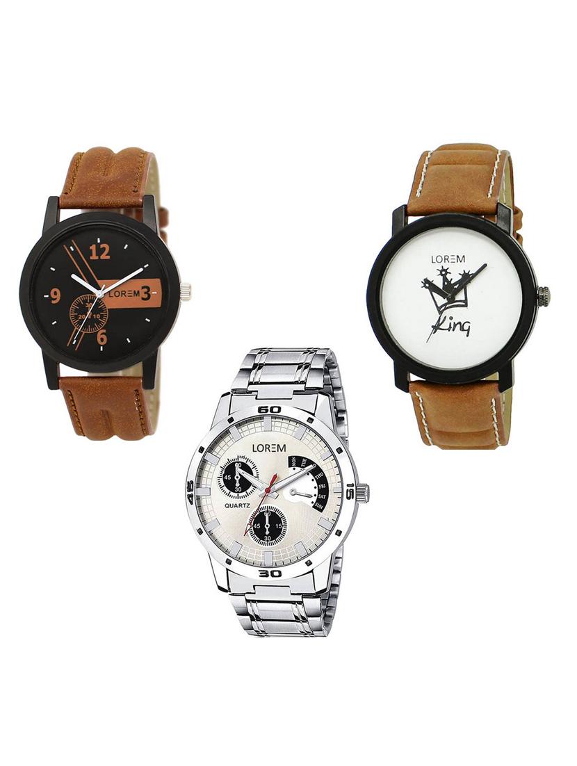 set of 3 analog watch combo -(lk-01-18-101) - 15683677 - Zoom Image - 0
