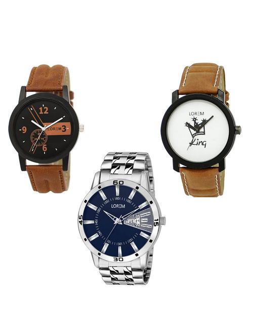 set of 3 analog watch combo -(lk-01-18-102) - 15683679 - Standard Image - 0