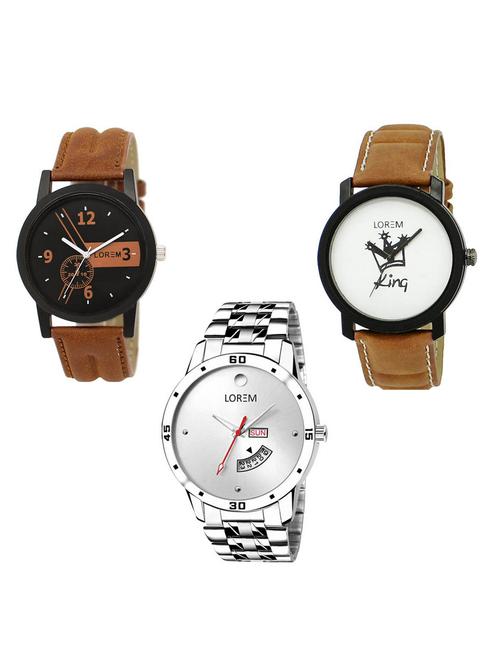 set of 3 analog watch combo -(lk-01-18-103) - 15683680 -  Standard Image - 0