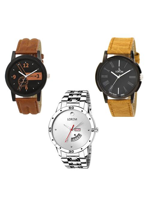 set of 3 analog watch combo -(lk-01-19-103) - 15683686 -  Standard Image - 0