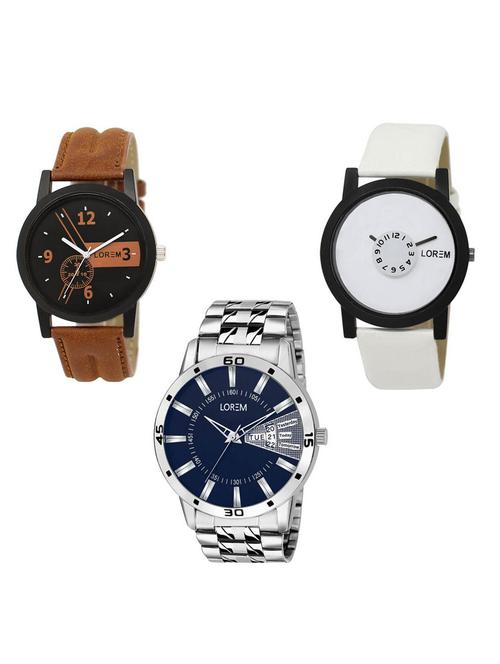 set of 3 analog watch combo -(lk-01-26-102) - 15683726 -  Standard Image - 0