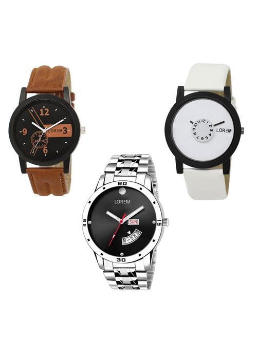set of 3 analog watch combo -(lk-01-26-104) - 15683729 -  Standard Image - 0