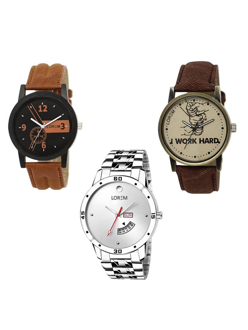 set of 3 analog watch combo -(lk-01-29-103) - 15683744 - Zoom Image - 0