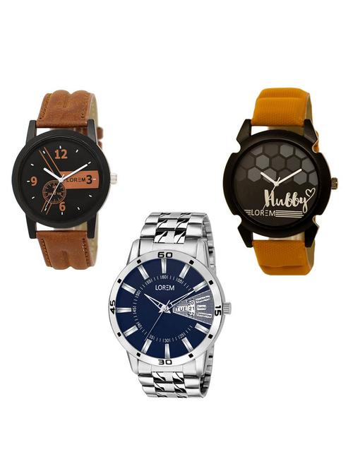 set of 3 analog watch combo -(lk-01-32-102) - 15683759 -  Standard Image - 0