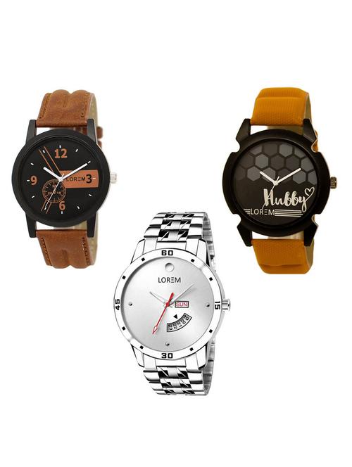 set of 3 analog watch combo -(lk-01-32-103) - 15683760 -  Standard Image - 0