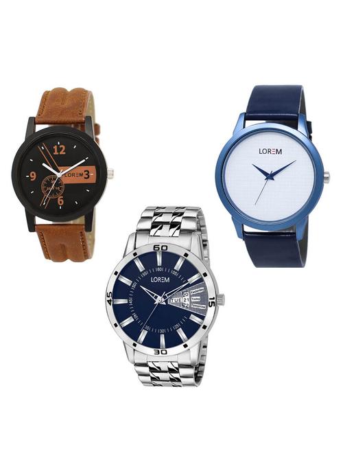 set of 3 analog watch combo -(lk-01-33-102) - 15683765 -  Standard Image - 0