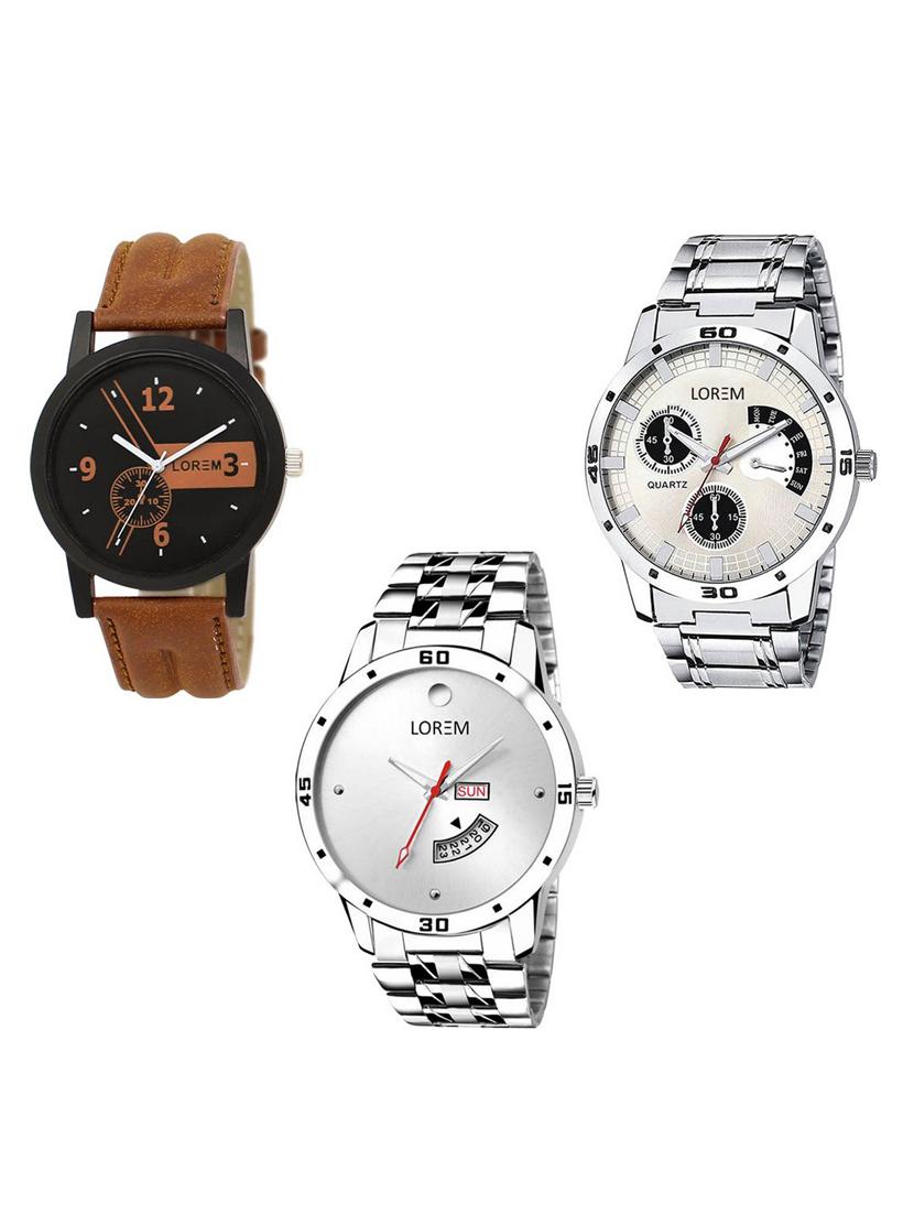 set of 3 analog watch combo -(lk-01-101-103) - 15683779 - Zoom Image - 0