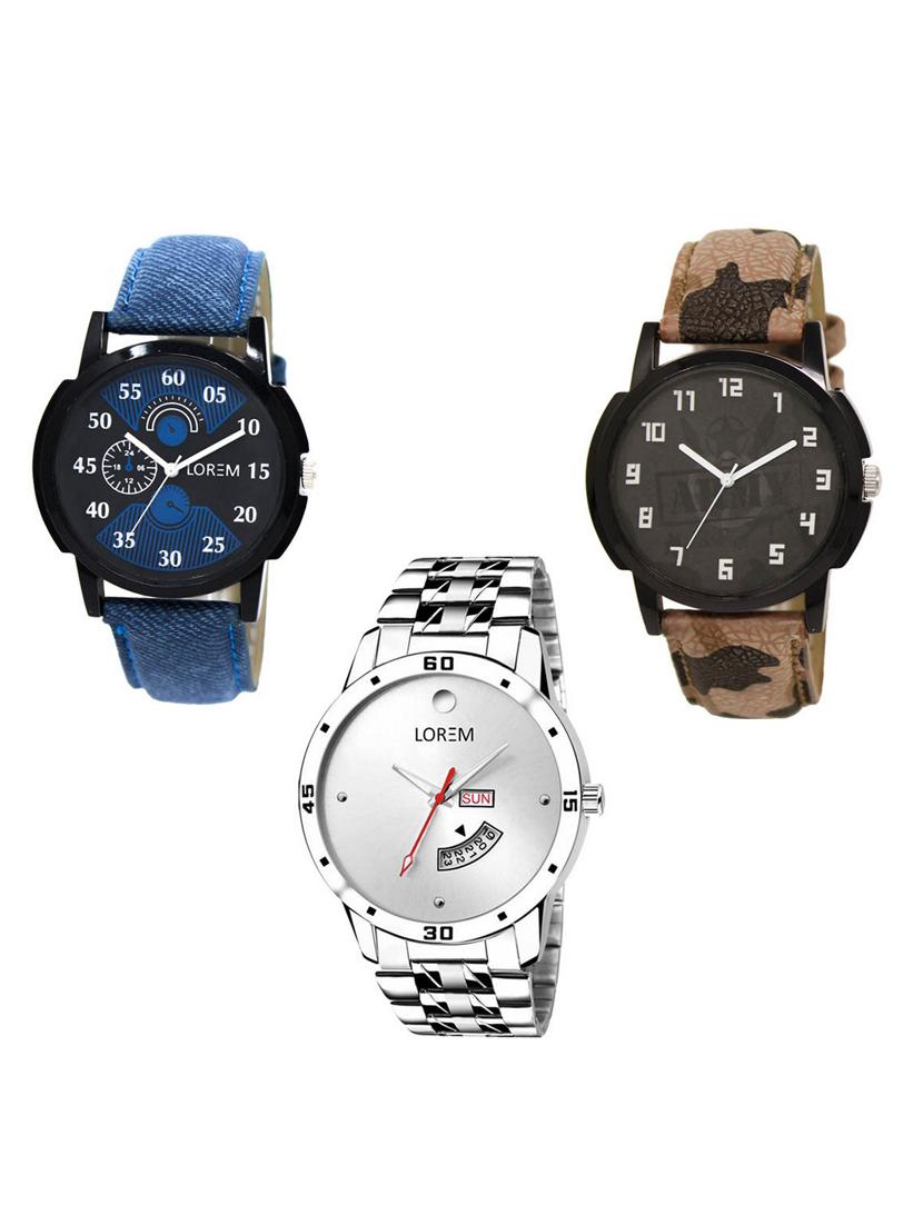 set of 3 analog watch combo -(lk-02-03-103) - 15683789 - Zoom Image - 0
