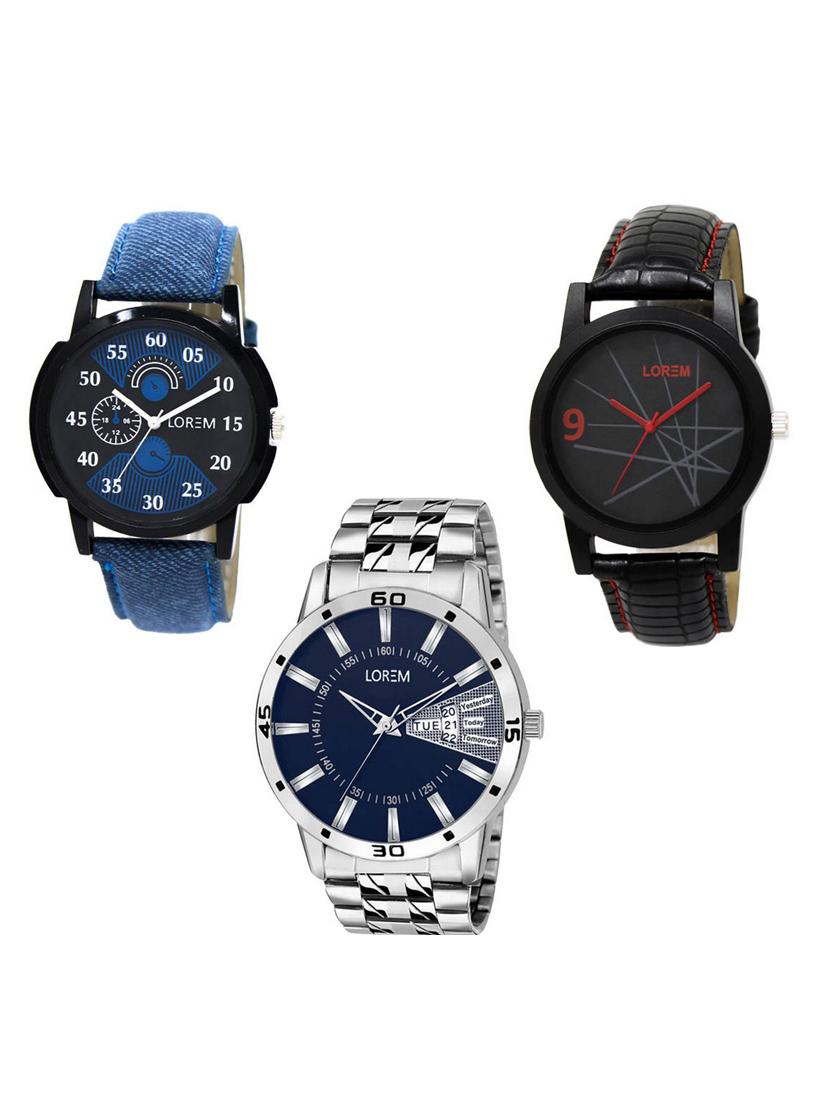 set of 3 analog watch combo -(lk-02-08-102) - 15683816 - Zoom Image - 0