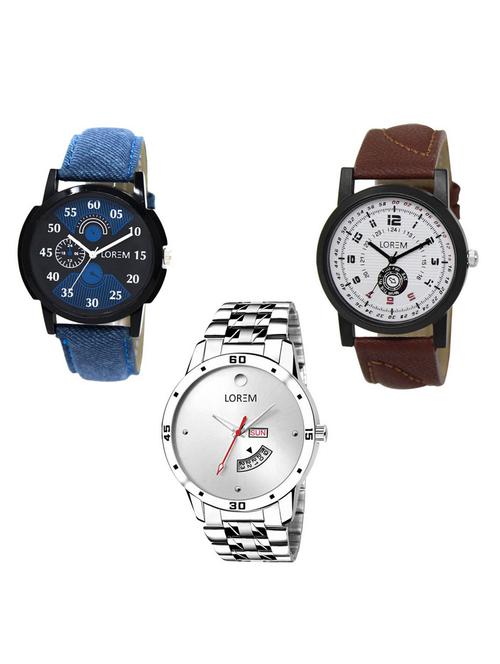 set of 3 analog watch combo -(lk-02-11-103) - 15683836 -  Standard Image - 0