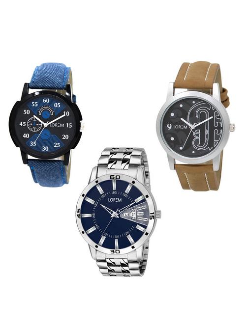 set of 3 analog watch combo -(lk-02-14-102) - 15683878 -  Standard Image - 0