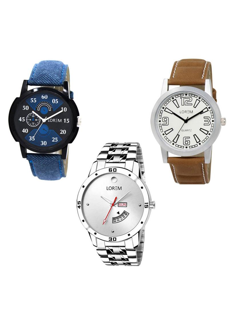 set of 3 analog watch combo -(lk-02-15-103) - 15683885 - Zoom Image - 0