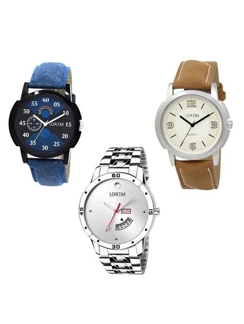 set of 3 analog watch combo -(lk-02-16-103) - 15683891 -  Standard Image - 0