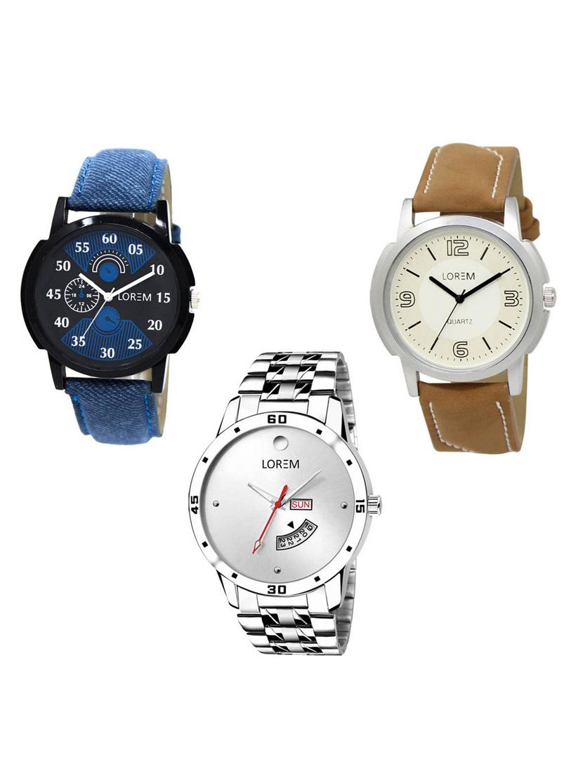 set of 3 analog watch combo -(lk-02-16-103) - 15683891 -  Zoom Image - 0