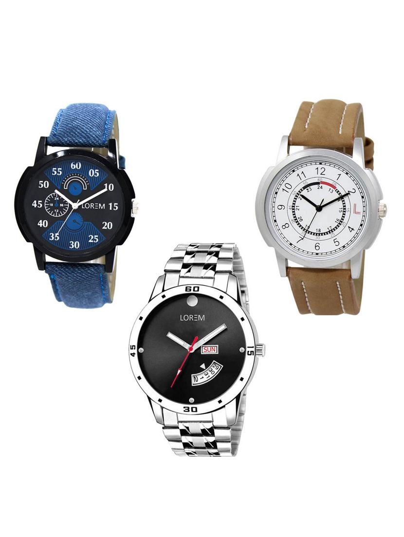 set of 3 analog watch combo -(lk-02-17-104) - 15683899 -  Zoom Image - 0