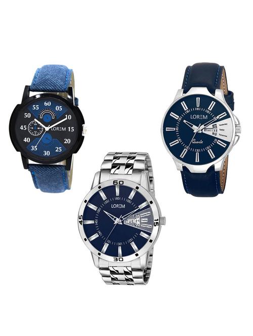 set of 3 analog watch combo -(lk-02-23-102) - 15683934 -  Standard Image - 0