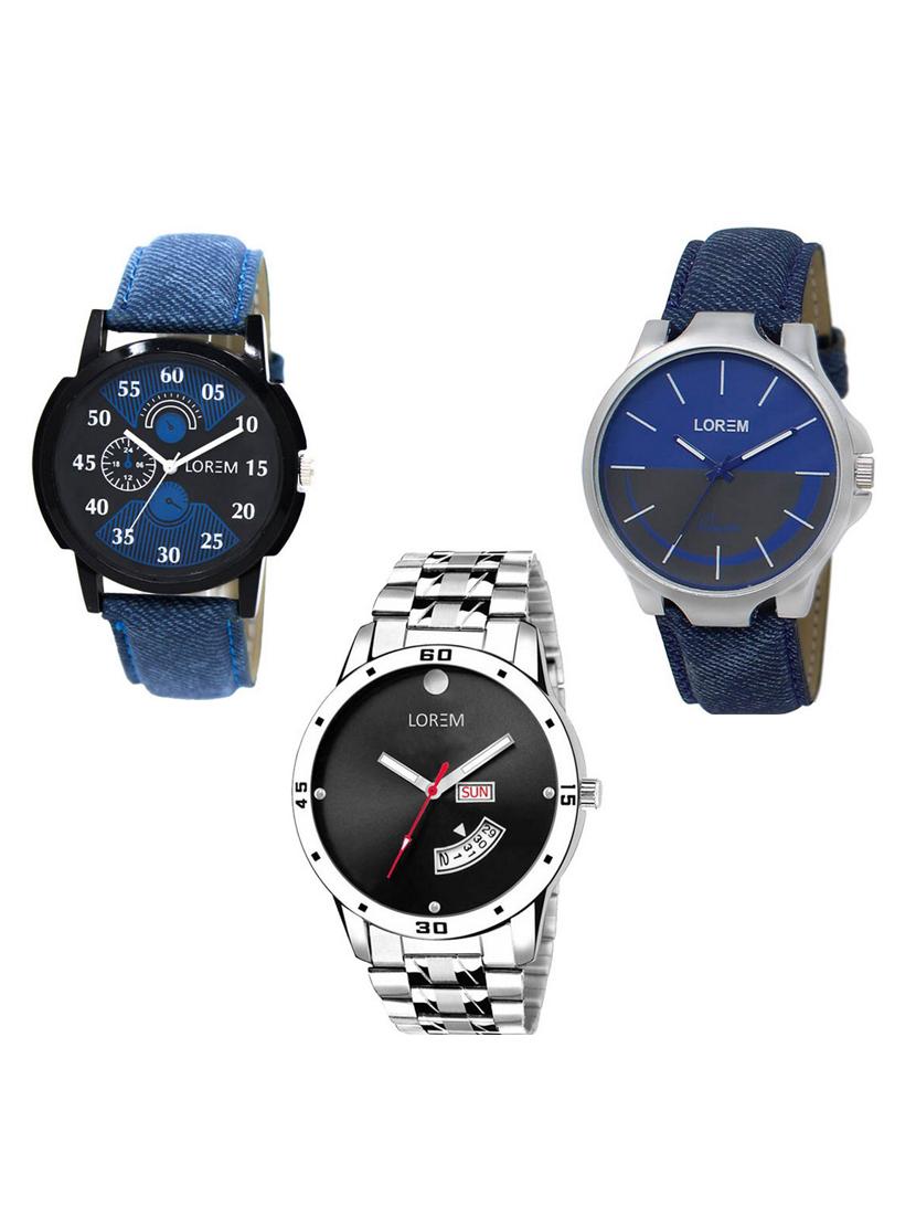 set of 3 analog watch combo -(lk-02-24-104) - 15683942 - Zoom Image - 0