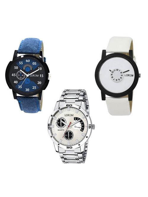 set of 3 analog watch combo -(lk-02-26-101) - 15683949 -  Standard Image - 0