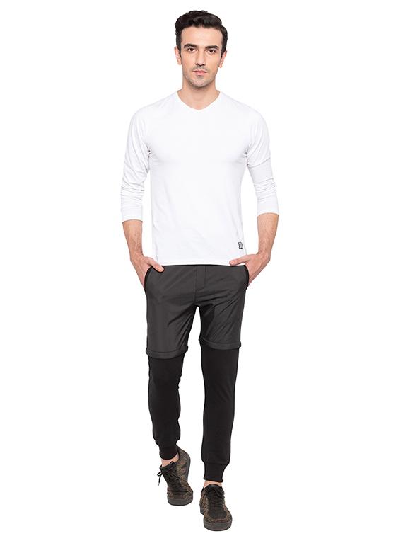 black cotton joggers - 15691457 - Standard Image - 3