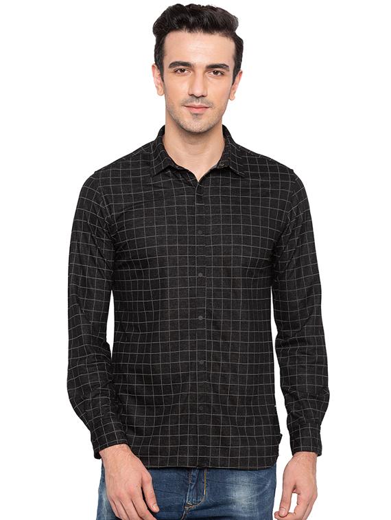 black cotton casual shirt - 15691490 -  Zoom Image - 0