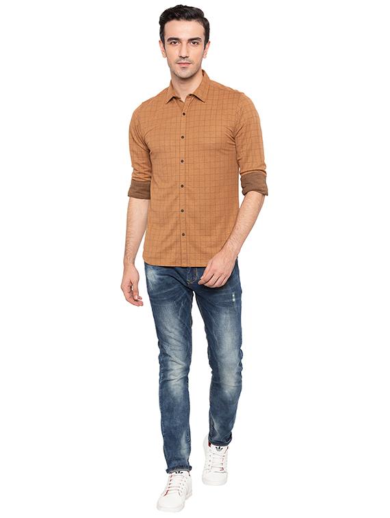 mens checks casual shirt - 15691491 - Standard Image - 3