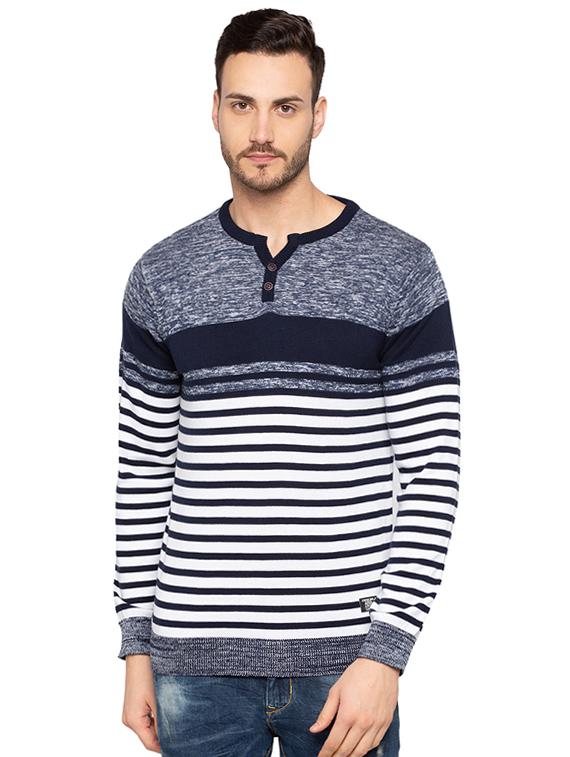 blue cotton pullover - 15691519 -  Zoom Image - 0